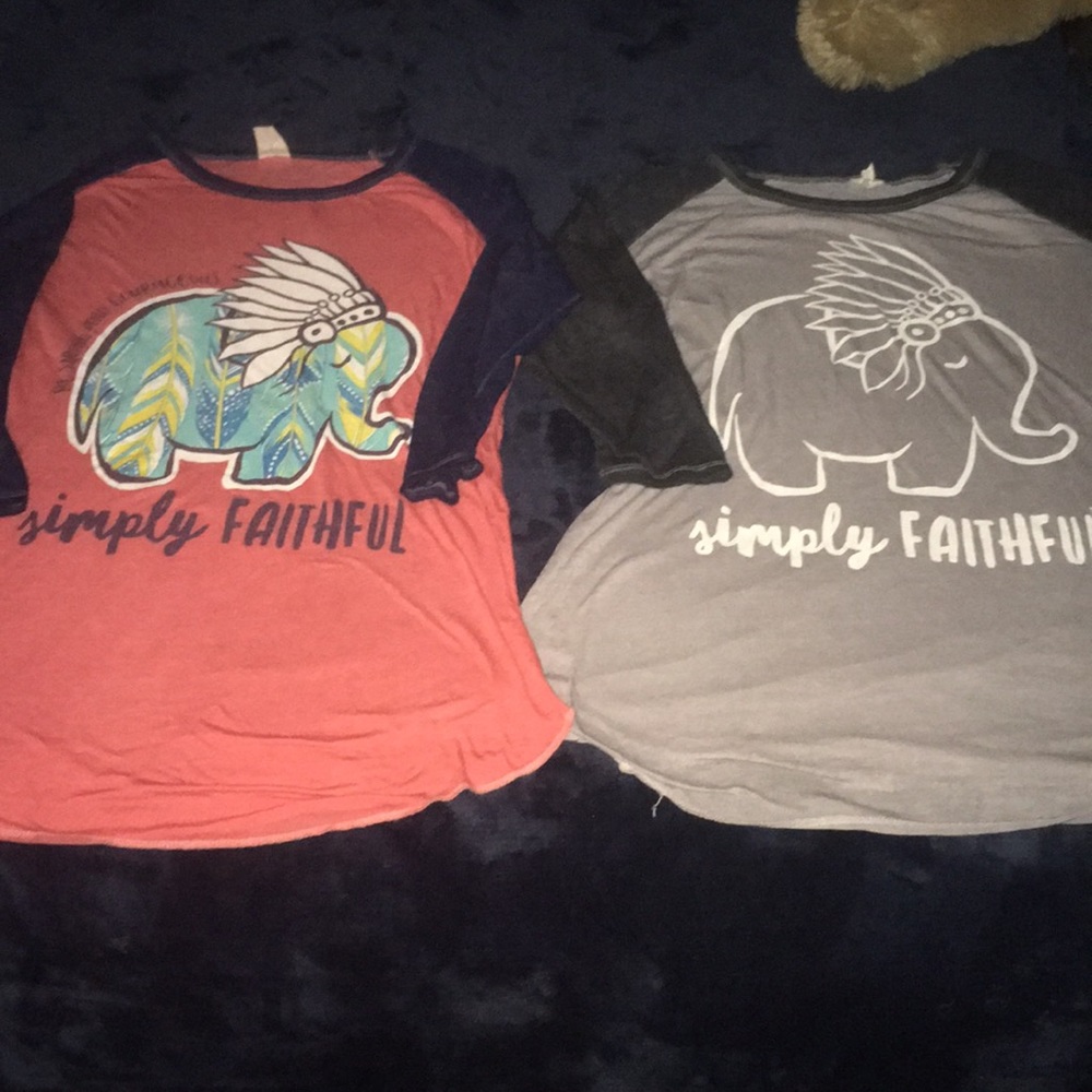 Lot of simply faithful 3/4 sleeve length
